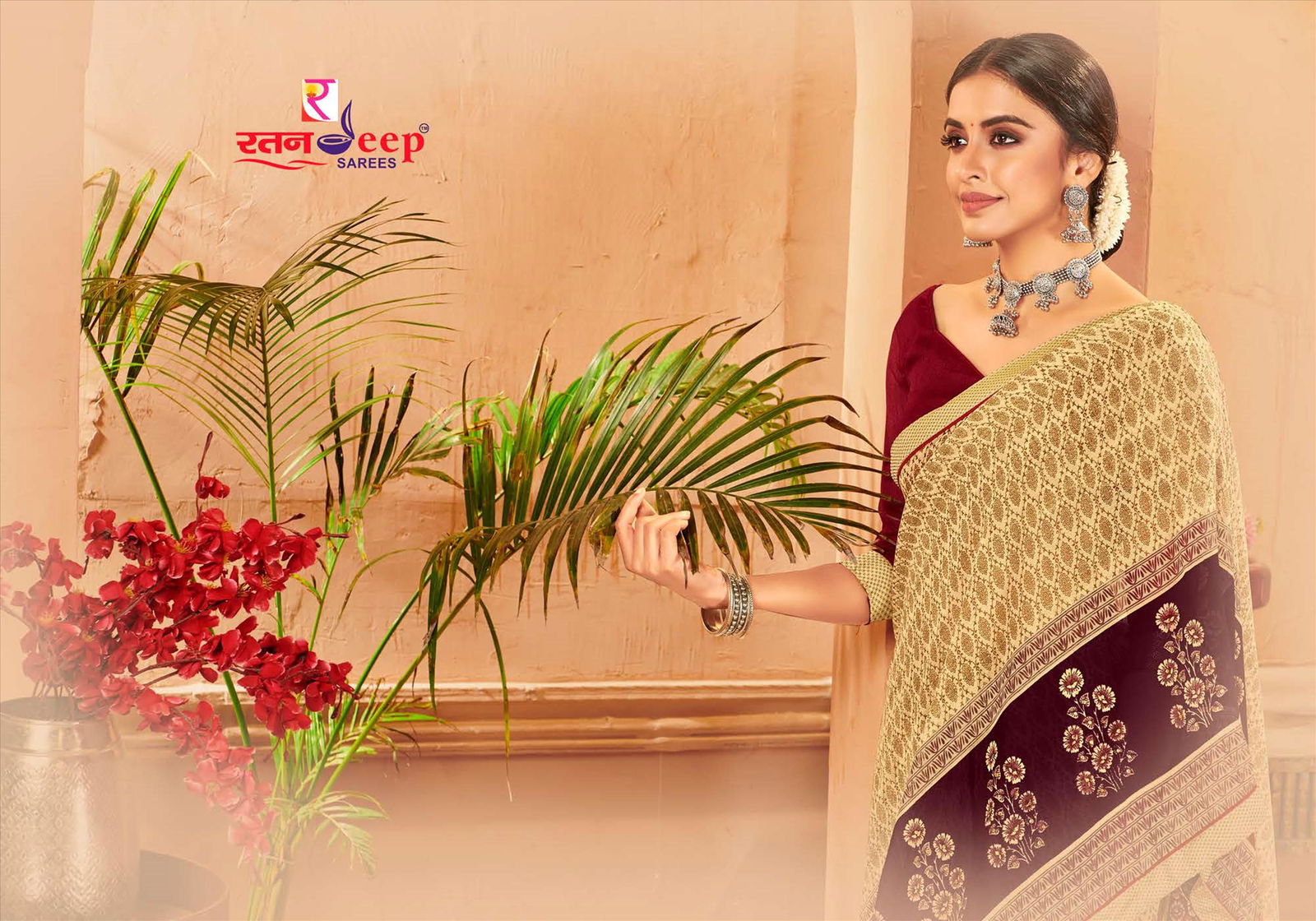 Ratandeep Munch Chiffon Printed Regular Wear Designer Saree Collection